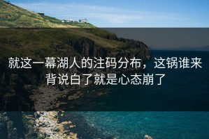 就这一幕湖人的注码分布，这锅谁来背说白了就是心态崩了