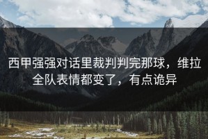 西甲强强对话里裁判判完那球，维拉全队表情都变了，有点诡异