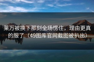 莱万被换下那刻全场愣住，理由更真的服了（49图库官网截图被扒出）