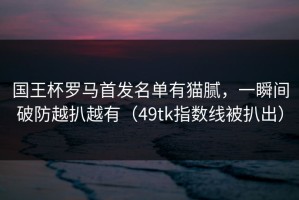 国王杯罗马首发名单有猫腻，一瞬间破防越扒越有（49tk指数线被扒出）