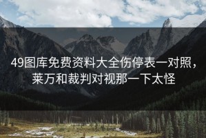 49图库免费资料大全伤停表一对照，莱万和裁判对视那一下太怪